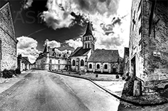 Théméricourt Eglise et Château, Val d'Oise par Alexandre Serain Shuvaloff